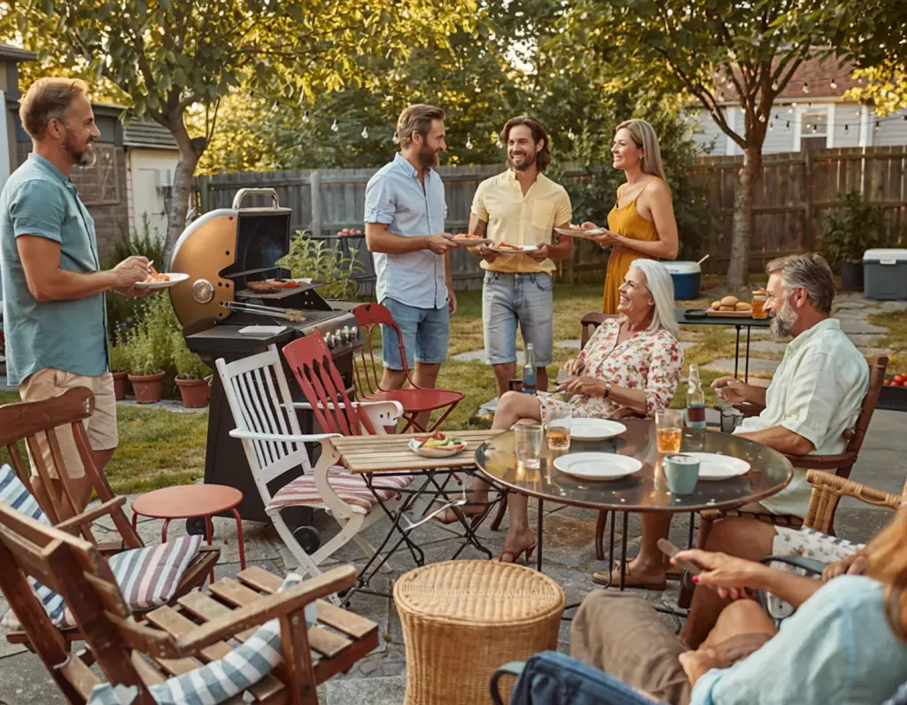 Barbecue with Random Tables and Chairs